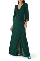 LONG SLEEVE GOWN:Green :14